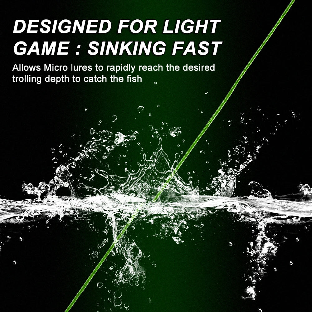 MIFINE Devil's Wire Light Game Fishing Line 150M Thin and Strong 4X Braided PE Line Fishing Wire Accessories Perch, Bass, Trout