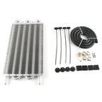 2 Row 4 Row 6 Row 8 Row 10Row 16Row Universal Remote Transmission Oil Cooler Auto-Manual Radiator Converter Aluminum Kit