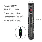 Aquarium Submersible Heater Fish Tank Water Heating Rod Constant Aquarium Thermostat Temperature Control 220V 50-500w EU Adapter