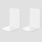 8 Pieces Bookends,Clear Bookends for Shelves,Heavy Duty Book Ends andDesktop Organizer,Book Stopper for Books/Movies/CD