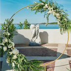 Metal Circle Stand Wedding Arche Round Balloon Arch Flower Gold Background Arch DIY Frame Birthday Party Baby Shower Decoration