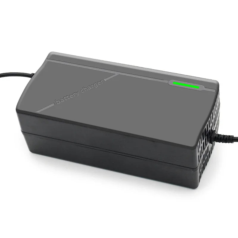 48V/60V/72V Charger 2A/5A Lithium-ion Battery Pack Charger 54.6V/67.2V/84V Intelligent Fast Charging EU Plug With Cooling Fan
