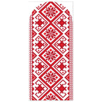Red Embroidered Hibiscus Pattern Arched Background Cover for Birthday Bride Shower Decoration Photography Background