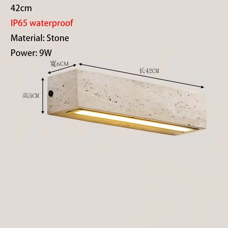 wall lamp Wabi Sabi Style Decorative Wall Sconce Lamp Apartment Bedroom Living Room Background Natural Stone Wall Lights