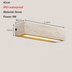 wall lamp Wabi Sabi Style Decorative Wall Sconce Lamp Apartment Bedroom Living Room Background Natural Stone Wall Lights