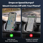 TOPK Car Phone Holder Mount Upgraded Stainless Steel Hook Cell Phone Holder for Car Air Vent Mag-Safe Compatible All Phones