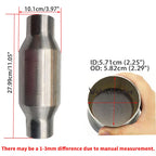 2" /2.25"/2.5"/3" 200 Cell High Flow Metallic-Core Race Catalytic Converter High Performance Sport Catalytic Converter Euro1