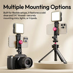 Ulanzi MA61 QuickClip Phone Clamp with Cold Shoe Mount with 360° Rotation 1/4" Screw 65-90mm Width for Tripod Video Light Mount