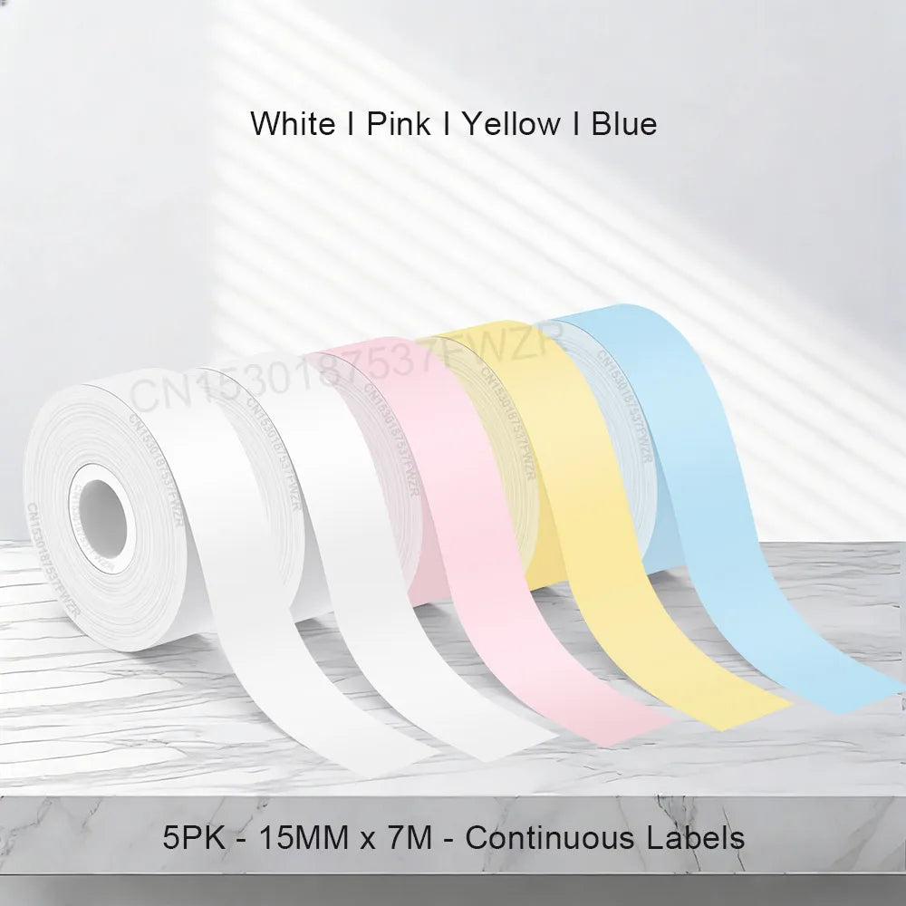 Marklife P12 Thermal Label Printer Auto Cut Portable Mini Printer P12 Adhesive Sticker Labeling Machine or 5PK Continuous Tape ﻿