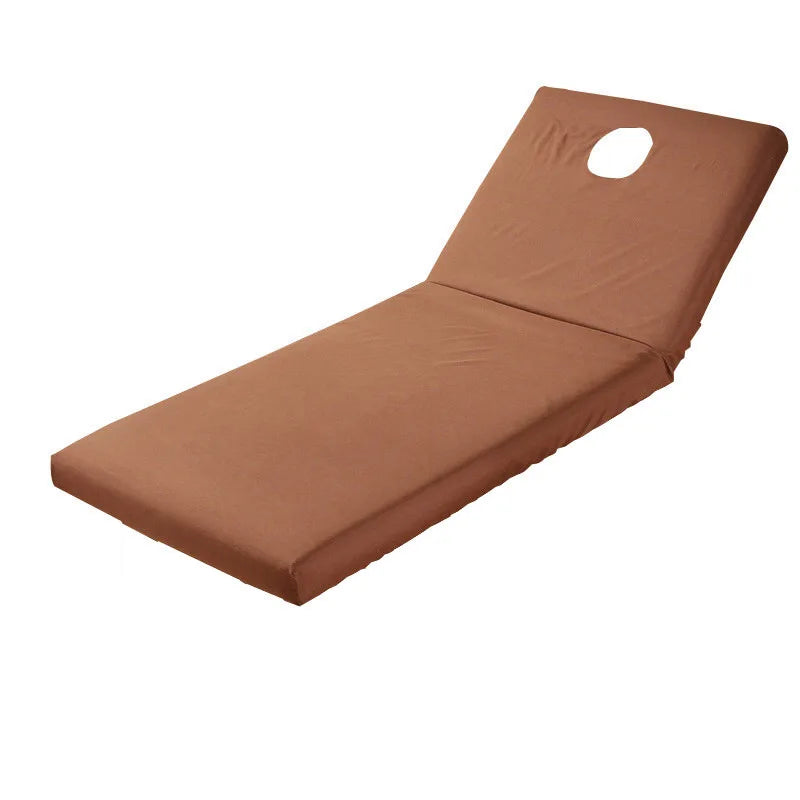Pure Color Massage Table Bed Fitted Sheet Elastic Full Cover Rubber Band Massage SPA Treatment Bed Cover with Face Breath Hole