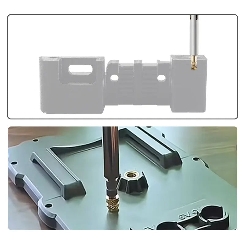 PIne64 TS100 Soldering Heat Insert Nut Iron Tip Internal Thread Head M2-M8 Brass Hot Melt Insertion Kit For 3D Printer