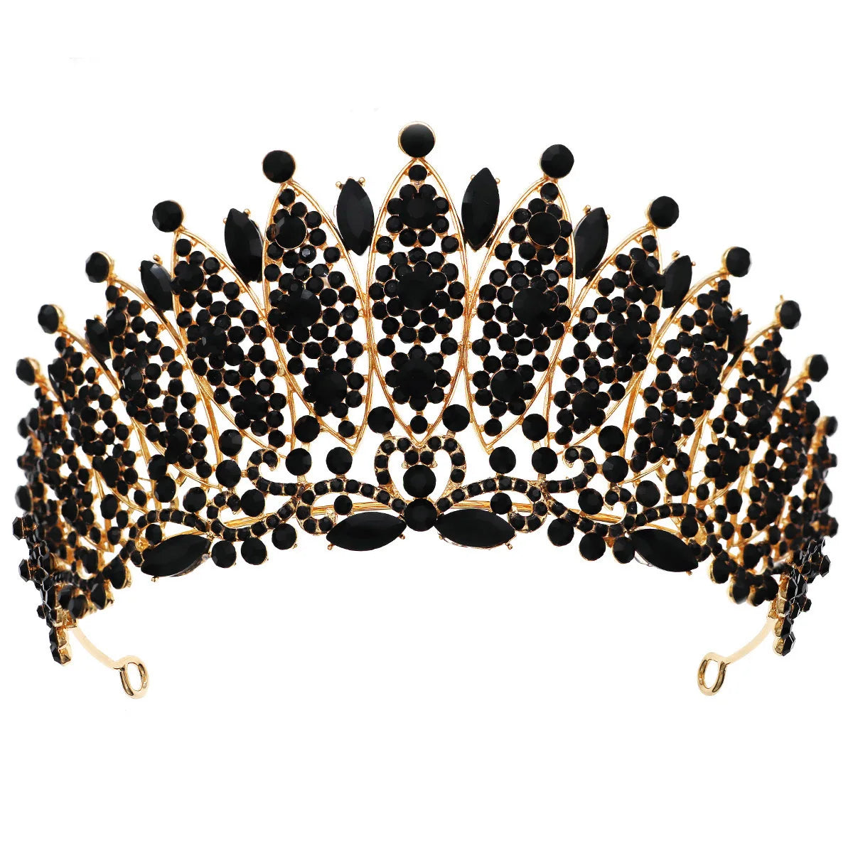 Halloween Gothic Style Alloy Crown Skull Bat Spider Handcrafted Crystal Jewelry Hair Accessories For Women Holiday Headwear