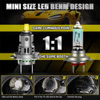 2200W 360 H7 LED Car Headlight Bulb Canbus 3000000LM Light for Car Turbo Mini Size H7 LED HeadLamp 6000K 12V Wireless with Fan