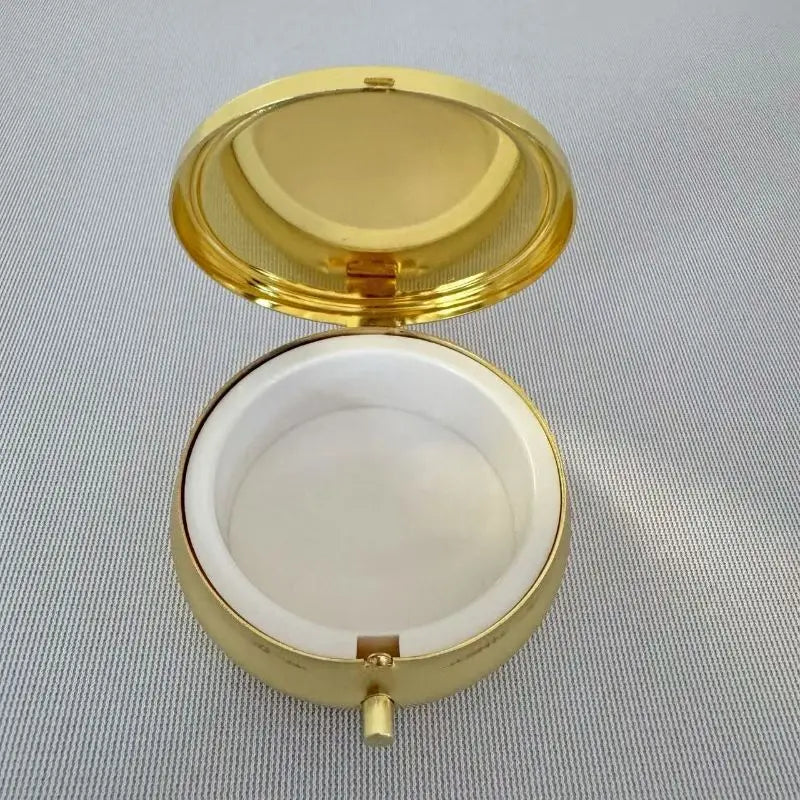 Catholic Holy Grail Box Small Pyx For Eucharist Host Zinc Alloy Carry Consecrated Hosts First Communion Holy Box