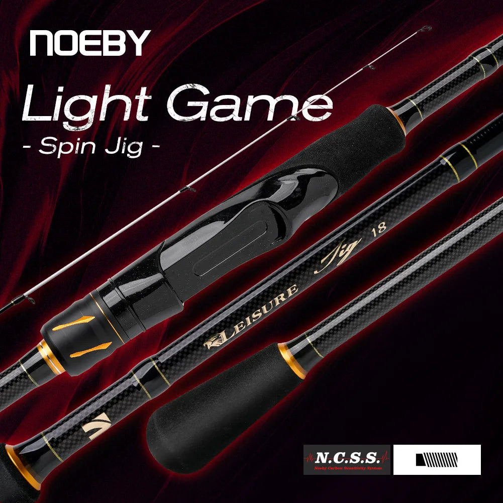 NOEBY Light Jig Fishing Rod 1.98m 2.13m 2.29m Lure 2-18g Carbon Ultra Light Fast Spinning Rod for Perch Trout Fishing Rods