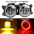 2 Pieces 90MM Round Angel Eye LED Fog Light For Suzuki Jimny 1998-2017 30W H11 Adjustable Car Front Fog Daytime Running Lamp DRL