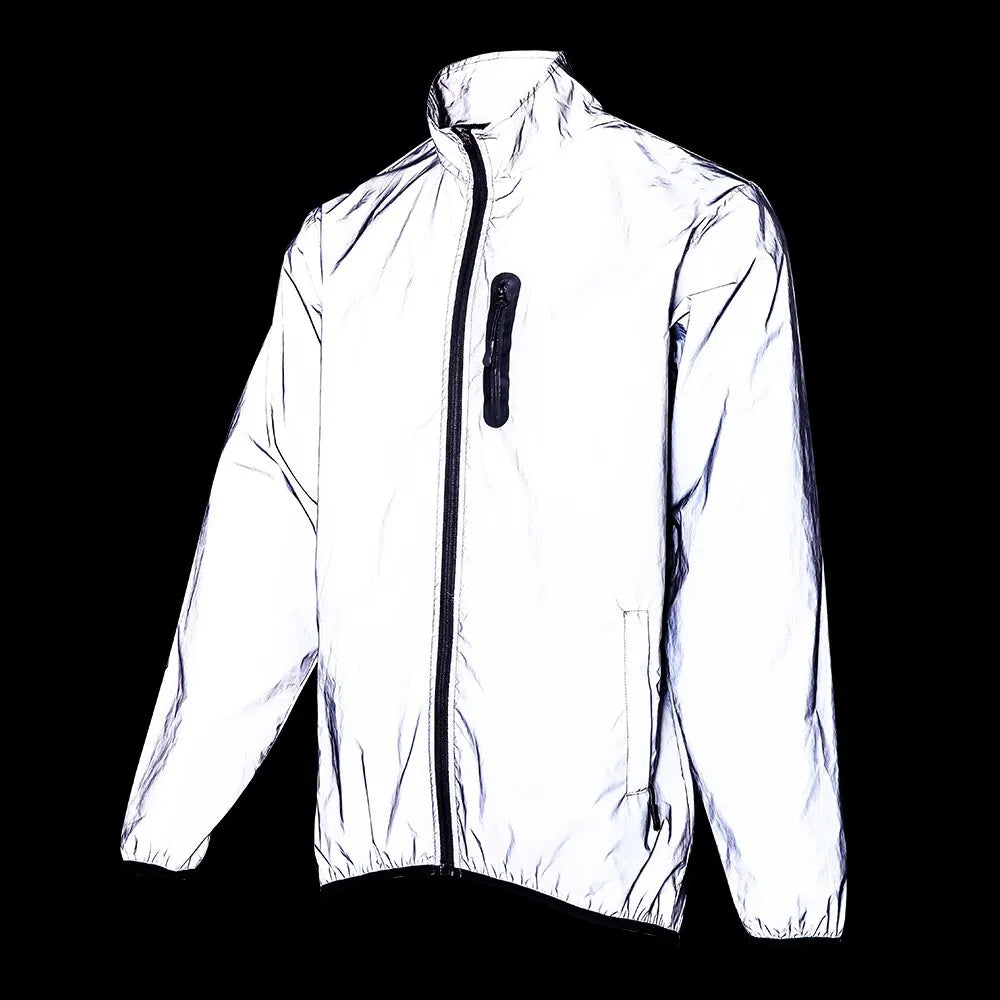 WOSAWE Full Reflective Cycling Jacket Winter Autumn Bicycle Windbreaker Bike Soft Windproof Waterproof Running Jacket Men's Coat
