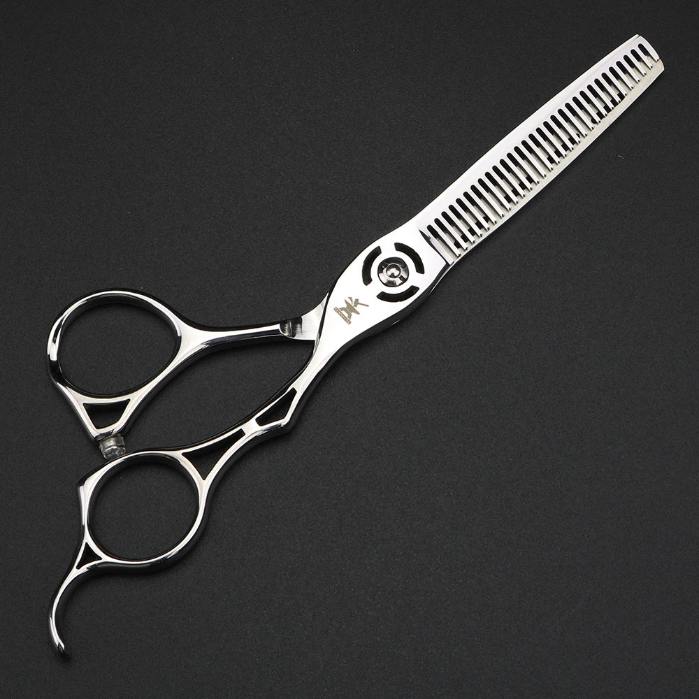 XUANFENG 6-inch hollow handle scissors, hairdresser cutting scissors and thin scissors made of 440c steel