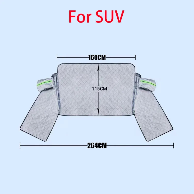 Car Snow Cover Extra Large Windshield Side Window Protector Covers For Snow Ice Sun Shade Dust Frost Freezing Accessories