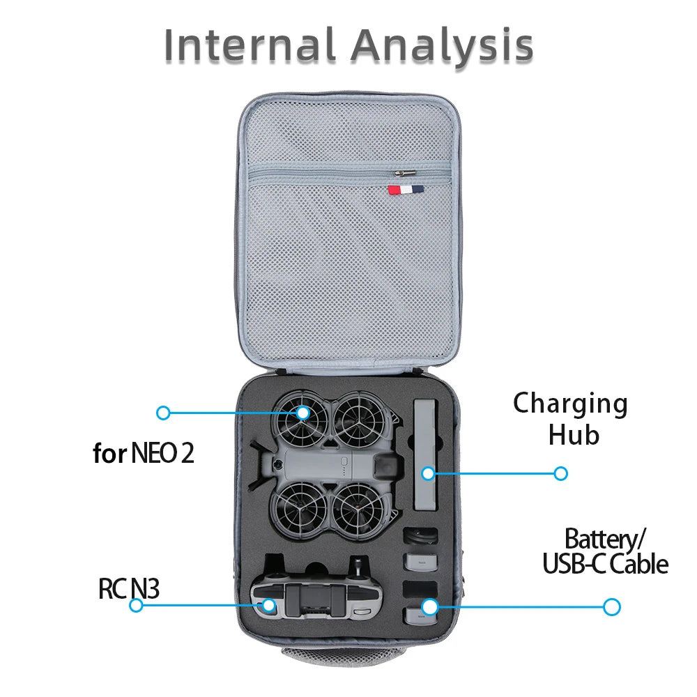 For DJI NEO 2 Shoulder Bag Storage Case Messenger Chest Bag Portable Fashion Box for DJI NEO 2 RC N3  Control Drone Accessories