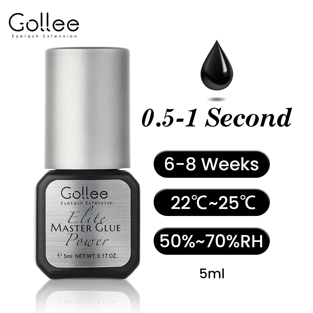 Gollee Fast drying 0.5s Eyelash Extension Glue Waterproof Eyelash Adhesive Lashes Supplies Strong Glues For Salon Makeup Beauty