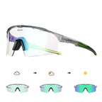 KAPVOE UV400 Photochromic Cycling Glasses, Road MTB Bike Sunglasses, Style 01-08