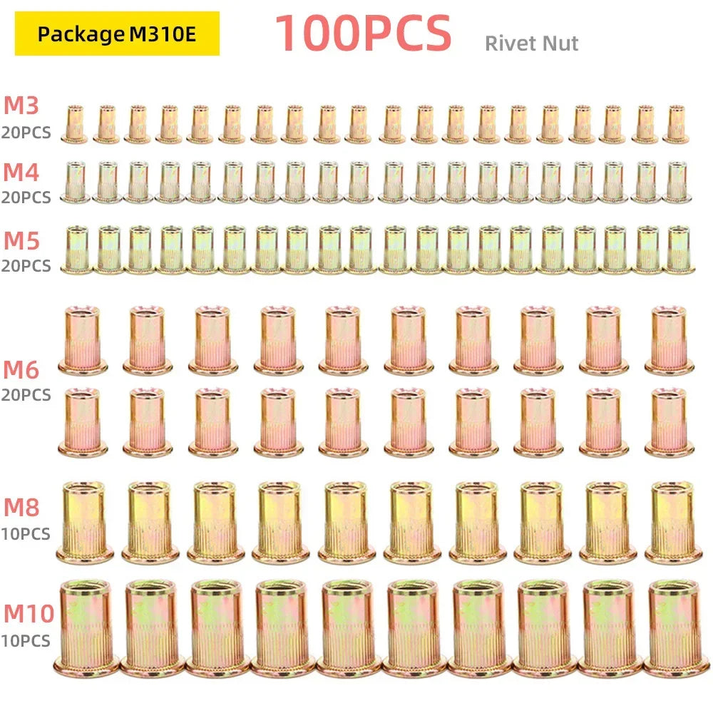 Rivet Nut Tool Drill Adapter M3 M4 M5 M6 M8 M10 Simple Installation Electric  Manual Cordless Riveter Metal License Plate