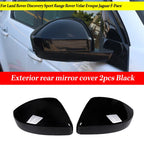 2Pcs Car Look Carbon Fiber Rearview Rear View Mirror Cover For Land Rover Discovery Sport Range Rover Velar Evoque Jaguar F-Pace