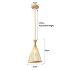 Newest Bamboo Pendant Lamps Ceiling Lights Rattan Wicker Lustre Hand Knit Braiding Suspended Home Dining Braided Decoration HOT
