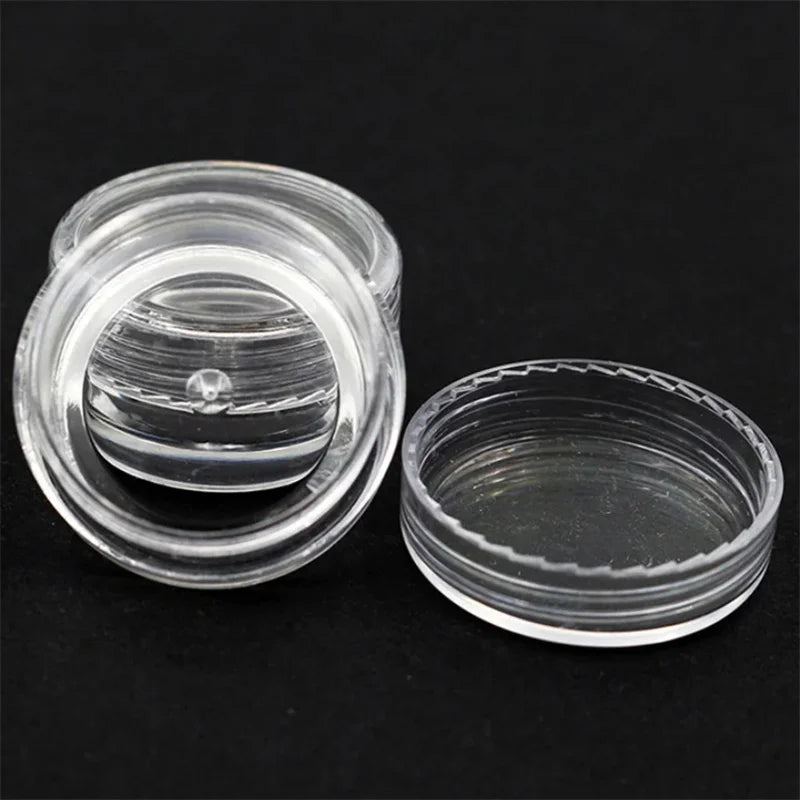 50/100/300pcs 5g Transparent Cosmetic Bottles Containers Pot Sample Clear Cream Jar For Nail Arts Small Clear Can Tin For Balm