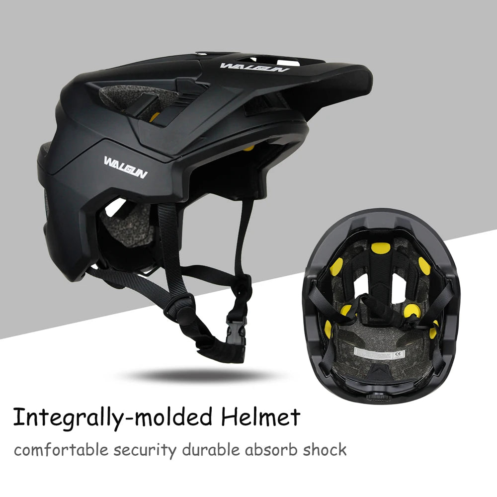 WALGUN Bicycle Helmet MTB Mountain Half-helmet Off-road Racing Cycling Safety Open Helmets Men Women Casco Cross-Country Sports