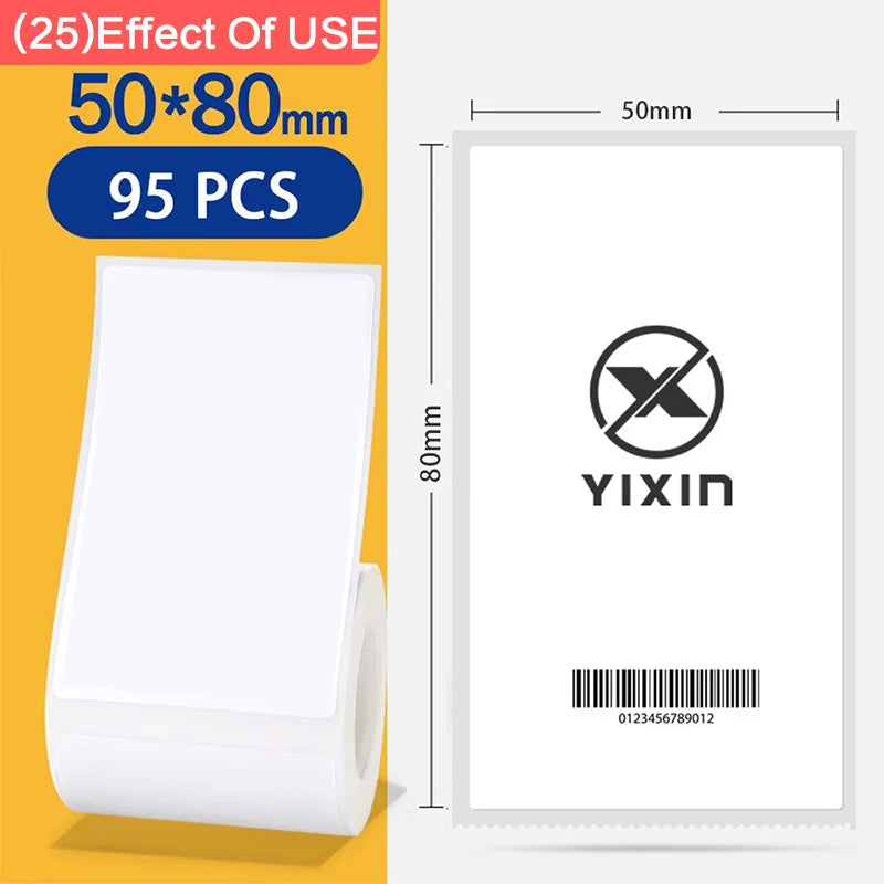 Niimbot  B1 White Sticker 3/5/10 Rolls Waterproof Paper Adhesive Label White Anti-Oil For B1 B21 Mini Thermal Printer Tape