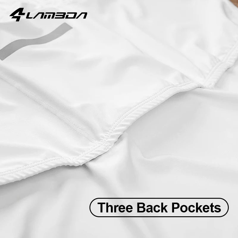 LAMEDA Men's Long Sleeve Cycling Jersey Quick Dry Breathable Road Bike Shirt, Black/Green/White S-XXL