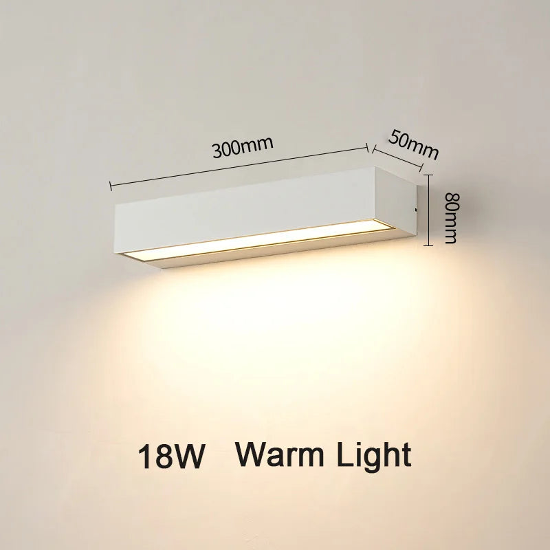 SANDIY Outdoor Wall Light Sconce IP65 Waterproof, Black/White 20/30/50cm Warm/Cold