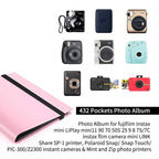 432 Pocket Photo Album for Fujifilm Instax Mini 12/11/9/Evo/LiPlay, Multiple Colors, 1pc
