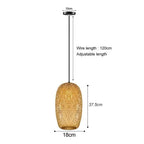 Newest Bamboo Pendant Lamps Ceiling Lights Rattan Wicker Lustre Hand Knit Braiding Suspended Home Dining Braided Decoration HOT