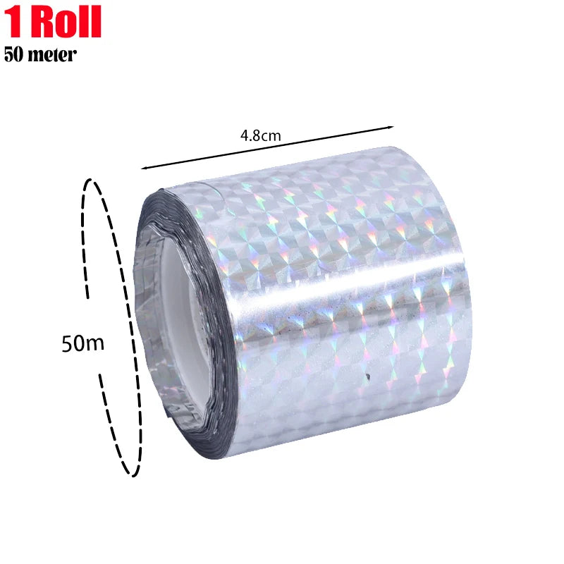 Bird Reflective Tape Repellent Pigeons Away Ribbon Anti Bird Laser Flash Tape Double Sided Garden Orchard Bird-proof Scare Tapes