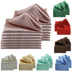 50pc Square 30x30cm Satin Elegant Satin Napkins Perfect For Wedding Graduation & Dinner Parties Restaurant Coffee/Cake Tea Towel