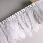 10Meters Goose Feather Fringe Ribbon Handicraft Accessories White Swan Feathers Trims Carnival Plumas Dress Decoration Wholesale