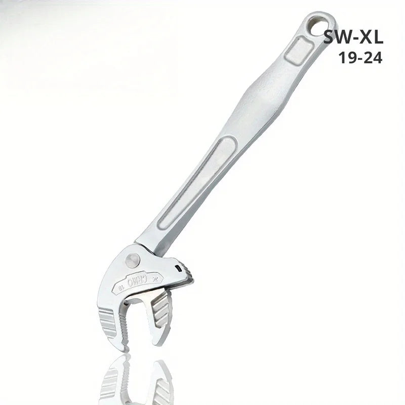 Heavy-Duty Industrial Crab Claw Wrench Self-Adjusting Ratchet Wide Jaw for Automotive Piping Manufacturing