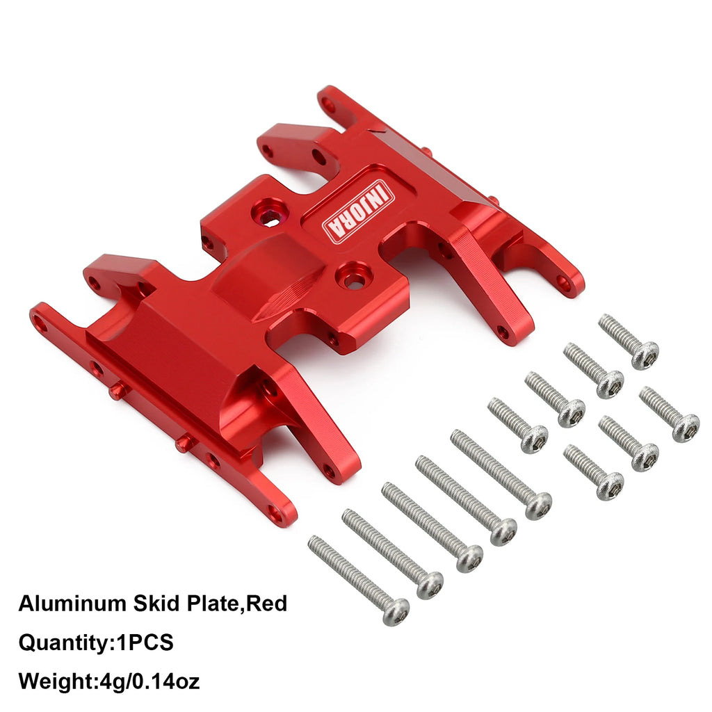 INJORA Brass/Aluminum Skid Plate Transmission Mount for 1/24 RC Crawler Axial SCX24 Upgrade Parts