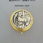 Catholic Holy Grail Box Small Pyx For Eucharist Host Zinc Alloy Carry Consecrated Hosts First Communion Holy Box