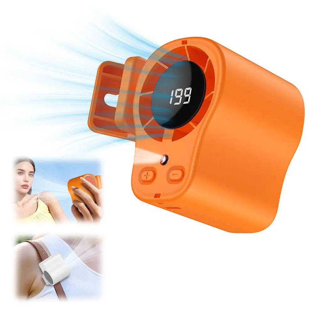 2026 Portable Cooling Car Fan USB Rechargeable Clip on Portable Desk Fans with LED Display 360 Rotation Quiet for Car Camping