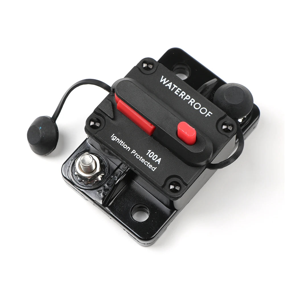 DaierTek 20A-300A Circuit Breaker 12V Trolling with Manual Reset Boat Manual Power Protect for Audio Fuse Car 48VDC Waterproof