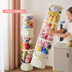 Doll storage Box Transparent Bucket Moistureproof Stuffed Animal Storage Tube Children's toy Organizer Home Organization
