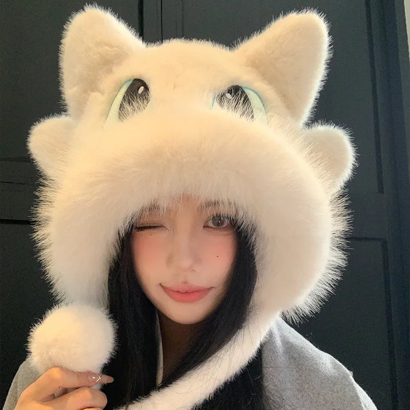 Potdemiel 2025 New Dragon taming Toothless Anime Surrounding Cute Hats Keep Warm Winter Anime Surrounding Cold
