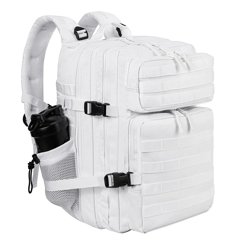 LHI 45L/35L/25L Tactical Backpack for Men and Women Waterproof Athlete Gym Outdoor Bag Travel Hiking Rucksack with Bottle Holder