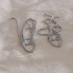 NiNice Temperament Stainless Steel Metal Tassel Chain Long Hanging Drop Earrings Girl's Daily Wear Trending Jewelry Recommend