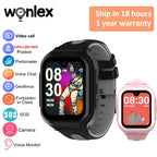 Wonlex 4G Kids Smart Watch 1.78‘’ AMOLED GPS WiFi Monitor Tracker Location Video Call WhatsApp Android8.1 SmartWatch for Child