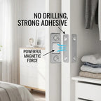 Magnetic Cabinet Catches Strong Adhesive Window Door Closer Latch Invisible Door Stopper Patch For Kitchen Bedroom Hardware Kit